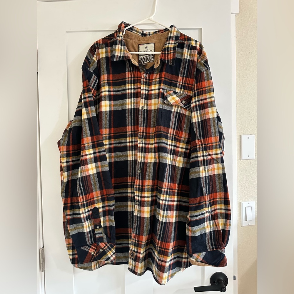 Legendary Whitetails Buck Camp Flannel Shirt - Brown and Blue